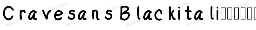Cravesans Blackitali字体转换